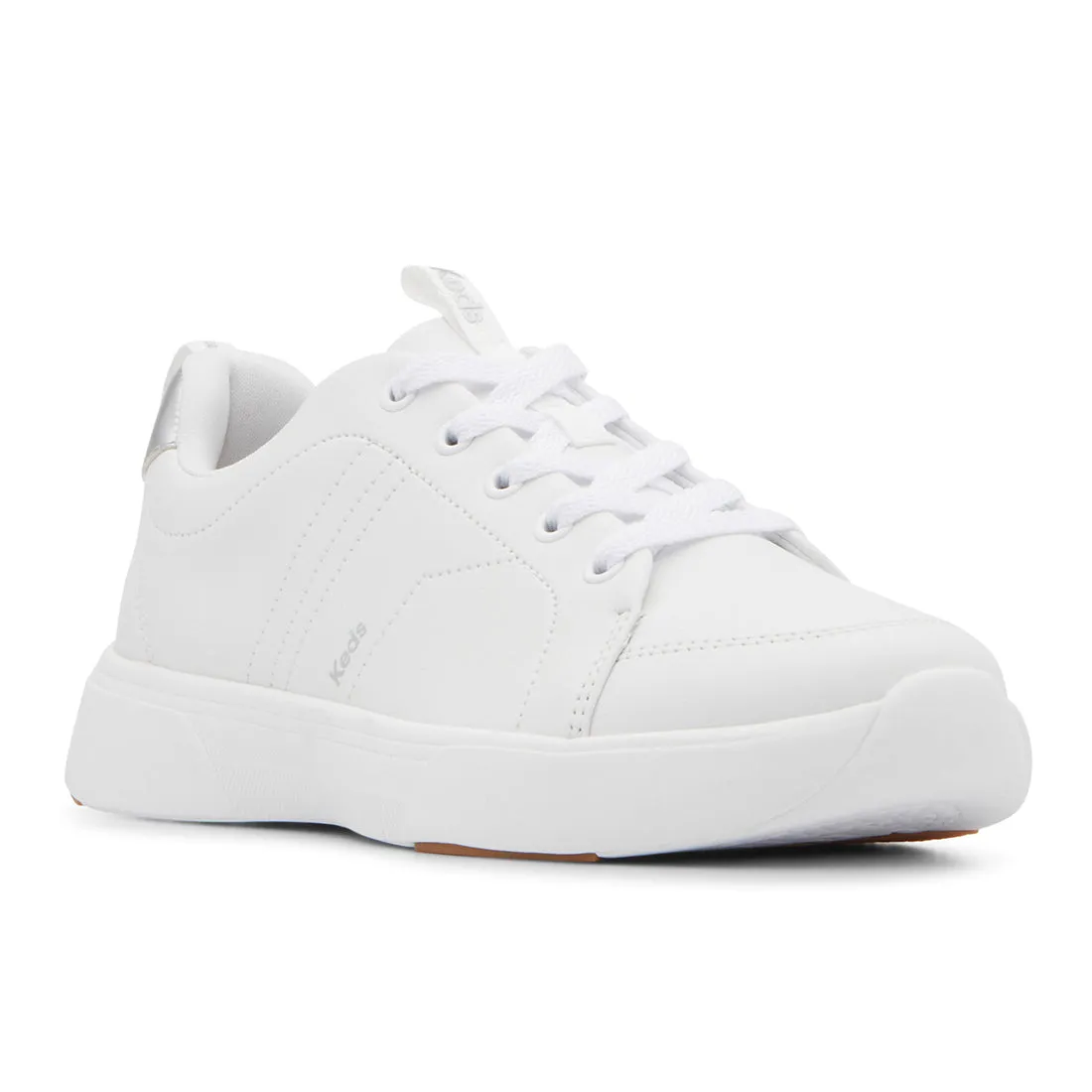 Women's Blisswalk Lace Pu Sneaker White/Silver (WF68501-BLISLC6110)