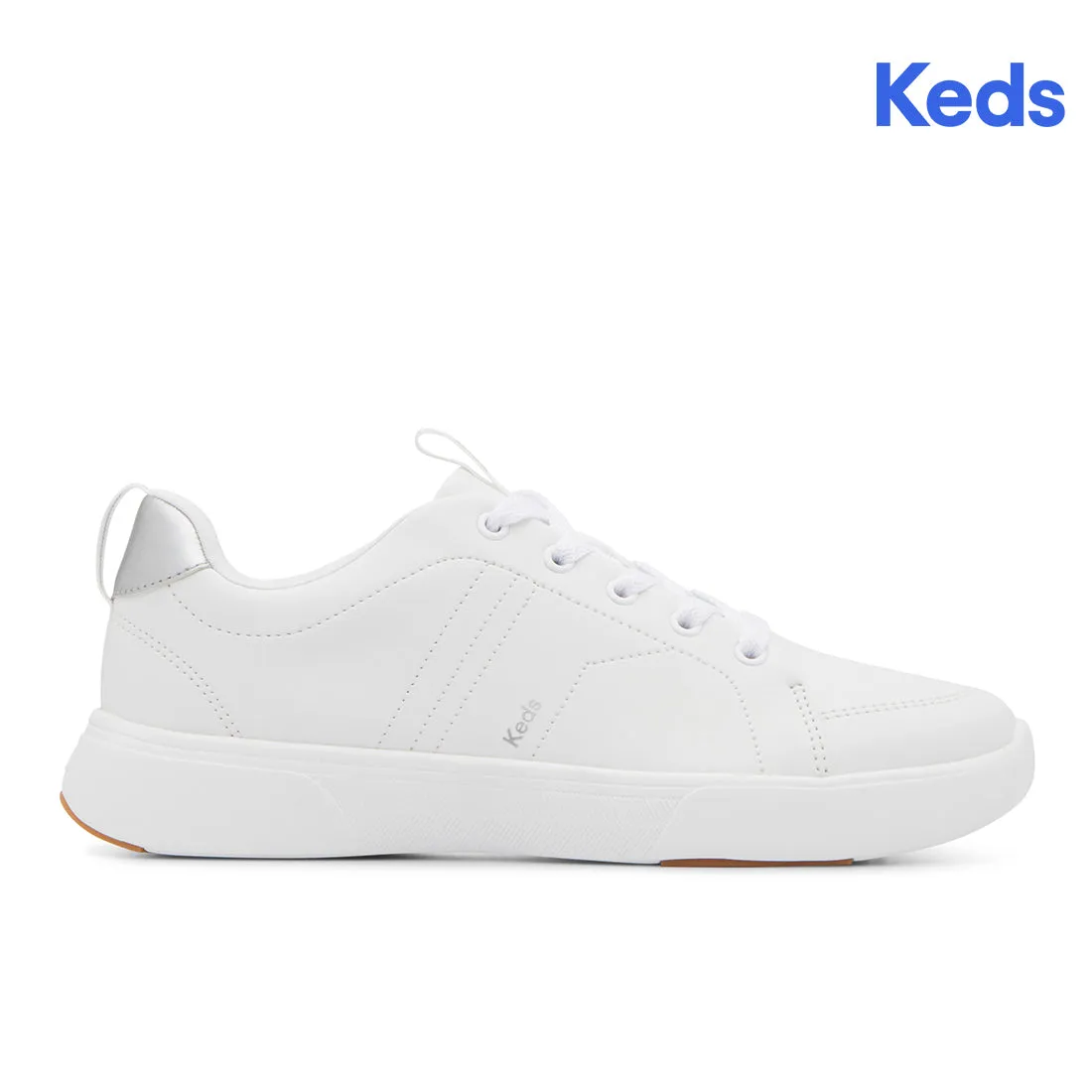 Women's Blisswalk Lace Pu Sneaker White/Silver (WF68501-BLISLC6110)