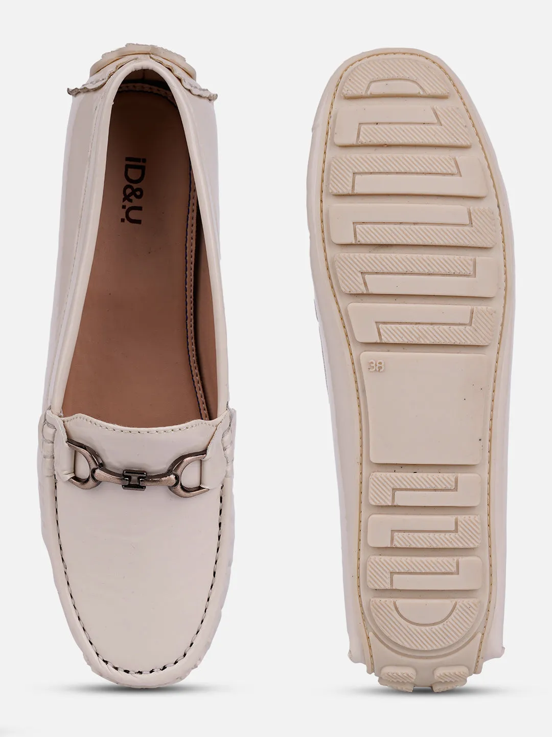 Women's Cream Soft & Flexy Loafers (IU2006)