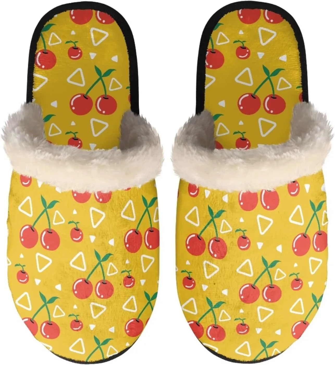 Womens Fuzzy Memory Foam Slippers, Cozy Plush Home Slippers Warm Memory Foam Shoes Home Bedroom Shoes Slippers for Women Men