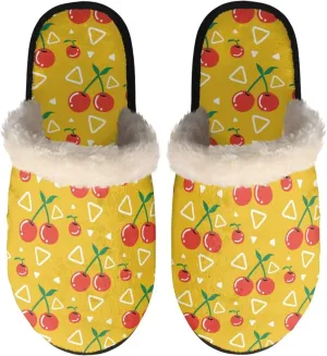 Womens Fuzzy Memory Foam Slippers, Cozy Plush Home Slippers Warm Memory Foam Shoes Home Bedroom Shoes Slippers for Women Men