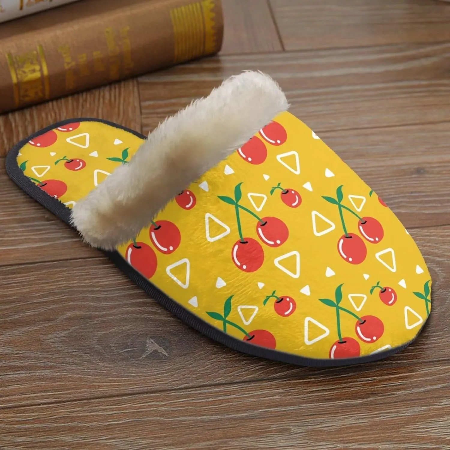 Womens Fuzzy Memory Foam Slippers, Cozy Plush Home Slippers Warm Memory Foam Shoes Home Bedroom Shoes Slippers for Women Men