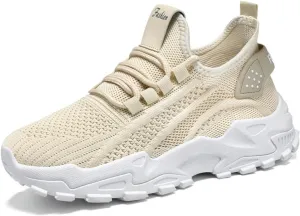 Womens Running Shoes Platform Chunky Fashion Sneakers Lightweight Breathable Mesh Shoes Casual Soft Sole Workout Sports Shoe Comfortable Gym Running Sneaker
