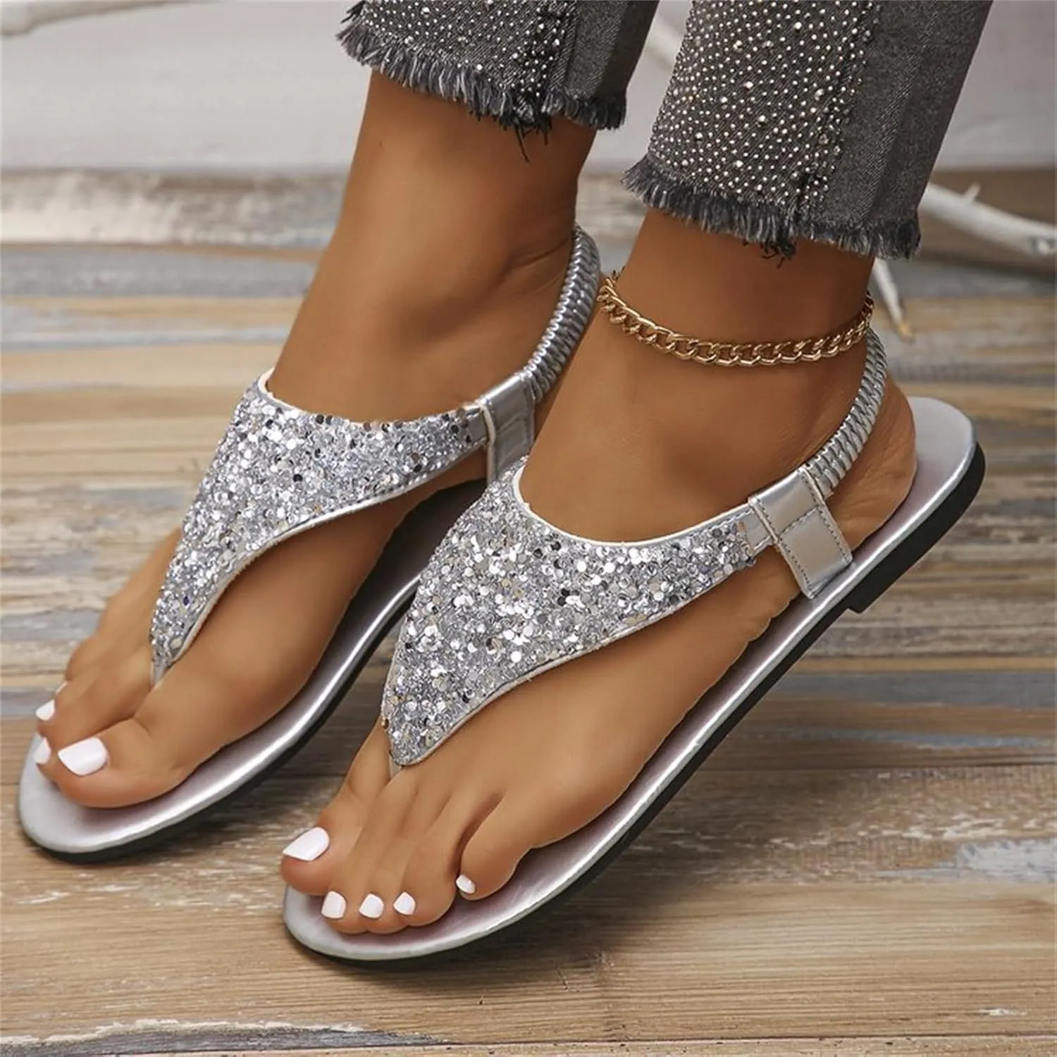 Womens Sandals Shoes Walking Sandal Non Slip Casual Summer Beach Shoes Dress Women's Fashion Flip Flop
