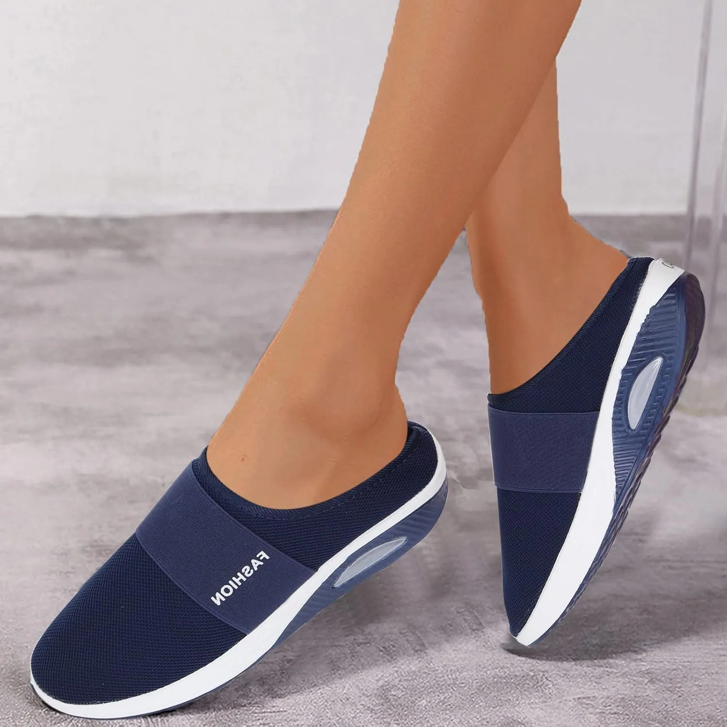 Womens Summer Breathable Mesh Slippers Lightweight Slip On Clog with Arch Support Soft Cushion Nursing Shoes