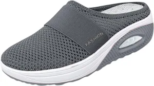 Womens Summer Breathable Mesh Slippers Lightweight Slip On Clog with Arch Support Soft Cushion Nursing Shoes
