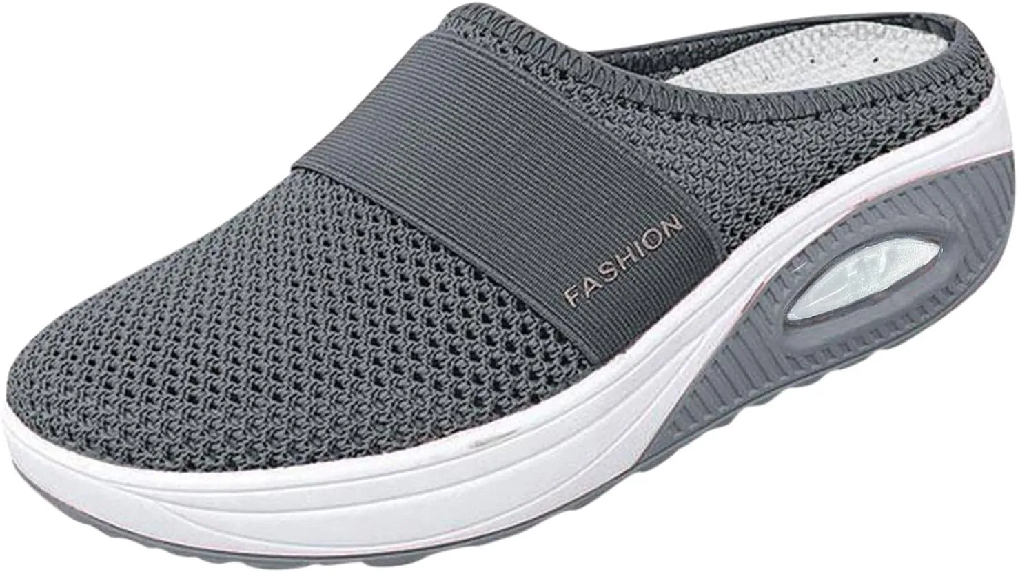 Womens Summer Breathable Mesh Slippers Lightweight Slip On Clog with Arch Support Soft Cushion Nursing Shoes