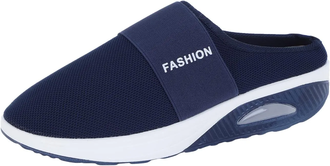 Womens Summer Breathable Mesh Slippers Lightweight Slip On Clog with Arch Support Soft Cushion Nursing Shoes