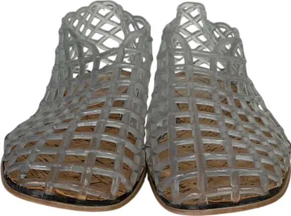 yagelinna Beige Jelly Mesh Flats UK 7 EU 40 